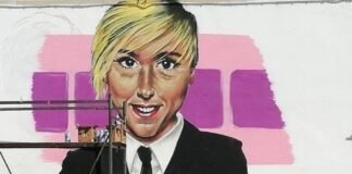 Un murale a nel rione Salinella di Taranto dedicato a Nadia Toffa