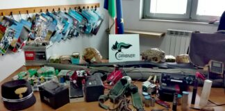 Contrasto alla caccia illegale: sequestrati fucili, attrezzi e richiami acustici