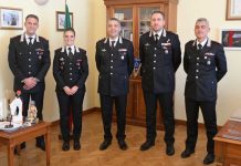 Carabinieri di Taranto, si insediano 4 nuovi ufficiali